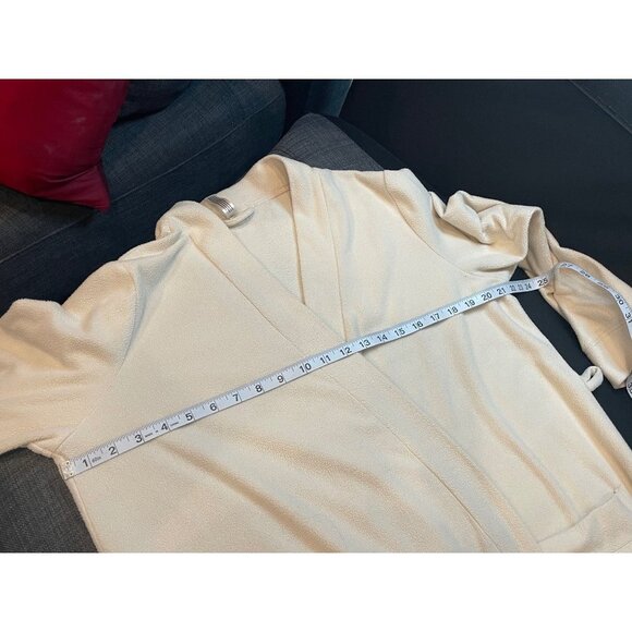 Gilligan & O'Malley Cream Colored Long Robe Sz S - Picture 4 of 9